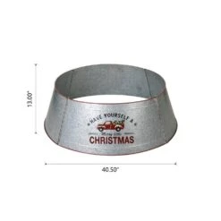 40.5 In. D Christmas Galvanized Metal Truck Tree Collar (KD) -Northlight Shop glitzhome christmas tree collars 2010600042 4f 1000