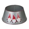 26 In. D Christmas Galvanized Metal Gnomes Tree Collar (KD) -Northlight Shop glitzhome christmas tree collars 2010600043 64 1000
