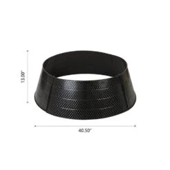 40.5 In. D Christmas Black Hammered Metal Tree Collar (KD) -Northlight Shop glitzhome christmas tree collars 2010600044 4f 1000
