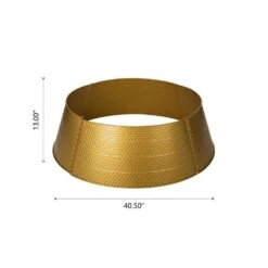 40.5 In. D Christmas Gold Hammered Metal Tree Collar (KD) -Northlight Shop glitzhome christmas tree collars 2010600045 4f 1000
