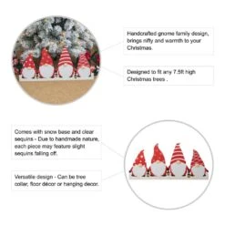 30 In. L Christmas Gnomes Metal Tree Collar -Northlight Shop glitzhome christmas tree collars 2010600047 c3 1000