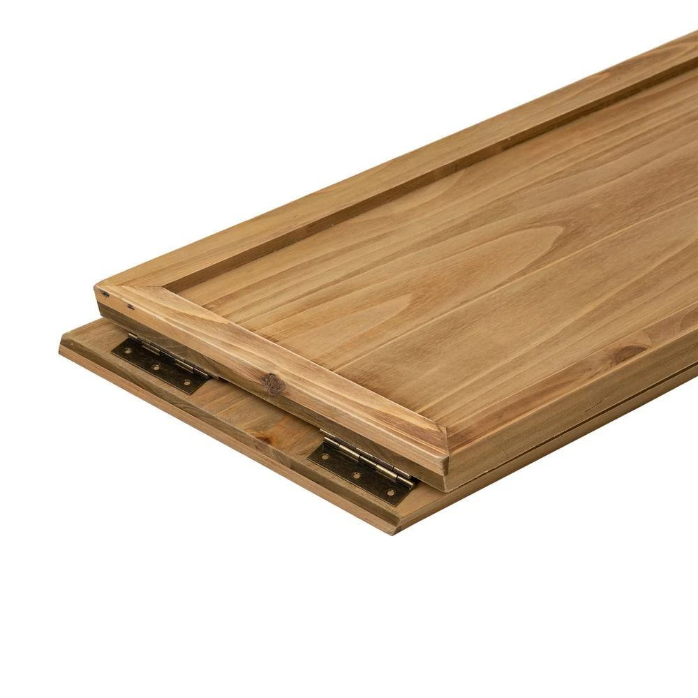 32 In. L Natural Wooden Trapezoid "Farm Fresh" Christmas Tree Collar (KD) 6 32 In. L Natural Wooden Trapezoid "Farm Fresh" Christmas Tree Collar (KD) - Image 6