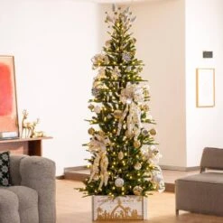 24 In. L Wooden Nativity Scene Tree Collar -Northlight Shop glitzhome christmas tree collars 2010600057 e1 1000