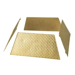 25.75 In. L Trapezoid Gold Metal Weave Tree Collar -Northlight Shop glitzhome christmas tree collars 2010600066 4f 1000