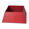 25.75 In. L Trapezoid Red Metal Weave Tree Collar -Northlight Shop glitzhome christmas tree collars 2010600067 64 1000