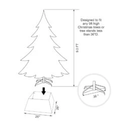 25.75 In. L Trapezoid Red Metal Weave Tree Collar 13 25.75 In. L Trapezoid Red Metal Weave Tree Collar -Northlight Shop glitzhome christmas tree collars 2010600067 fa 1000