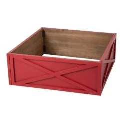 32.25 In. L Red Wooden Tree Collar