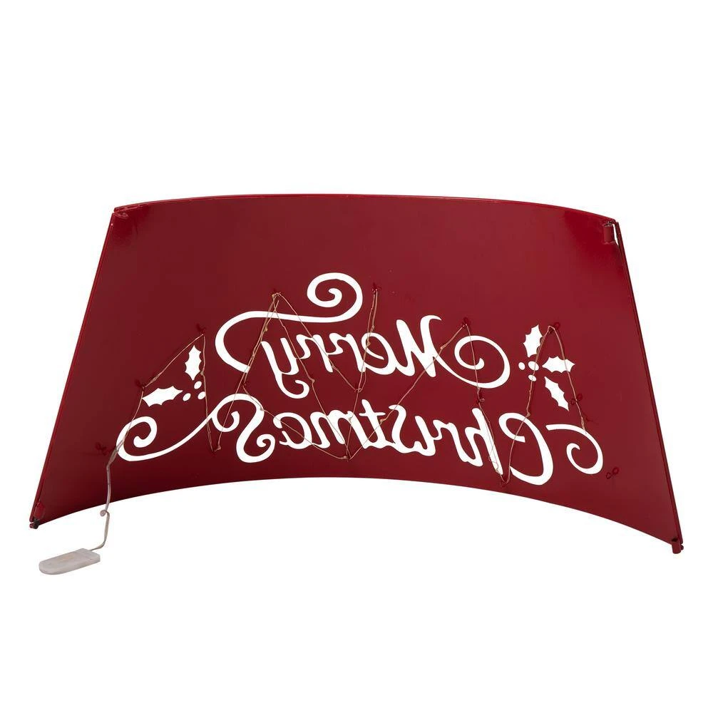 26 In. D Merry Christmas Cutout Metal Tree Collar With Light String (KD) 7 26 In. D Merry Christmas Cutout Metal Tree Collar With Light String (KD) - Image 7