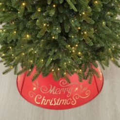 26 In. D Merry Christmas Cutout Metal Tree Collar With Light String (KD) 17 26 In. D Merry Christmas Cutout Metal Tree Collar With Light String (KD) -Northlight Shop glitzhome christmas tree collars gh2004600001 76 1000