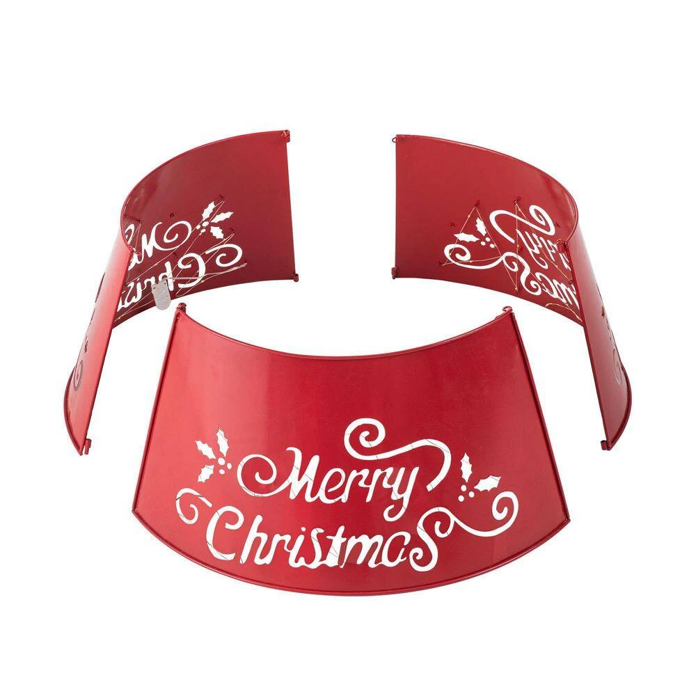 26 In. D Merry Christmas Cutout Metal Tree Collar With Light String (KD) 8 26 In. D Merry Christmas Cutout Metal Tree Collar With Light String (KD) - Image 8