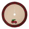 48 In. D Fabric Christmas Tree Skirt - Red Truck -Northlight Shop glitzhome christmas tree skirts 1103203322 64 1000