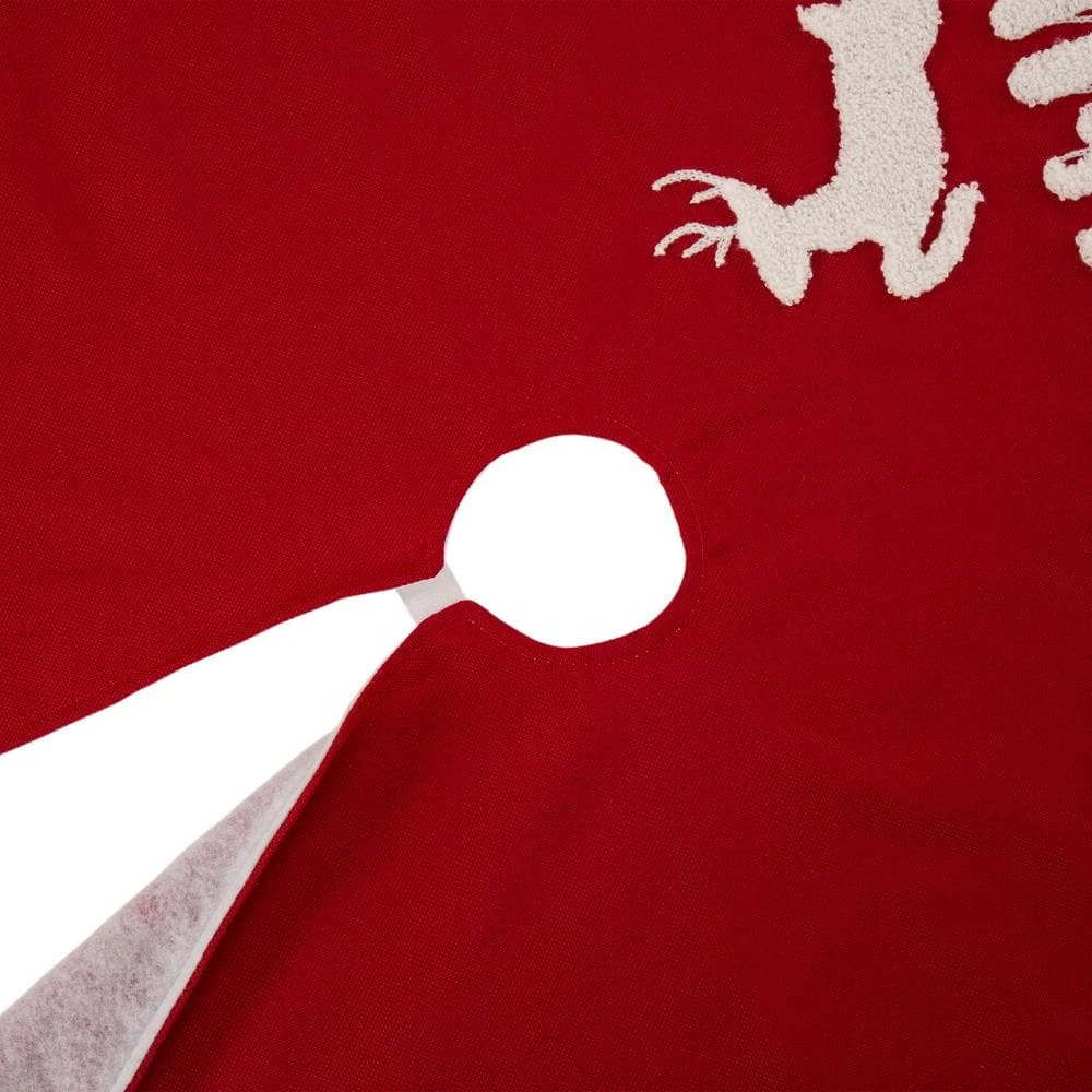 48 In. D Fabric Christmas Tree Skirt In Merry Christmas 2 48 In. D Fabric Christmas Tree Skirt In Merry Christmas - Image 2