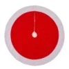 42 In. D Felt Christmas Tree Skirt In Traditional Red And White