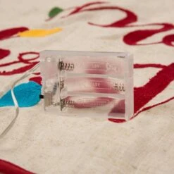 48 In. D LED Embroidered Linen Christmas Tree Skirt - Merry Christmas -Northlight Shop glitzhome christmas tree skirts 1113203060 76 1000