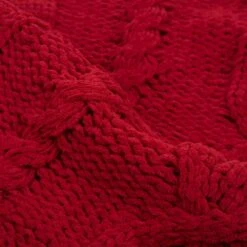 52 In. D Knitted Polyester Red Christmas Tree Skirt -Northlight Shop glitzhome christmas tree skirts 1113203191 44 1000