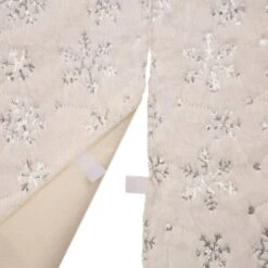 48 In. D White Plush With Snowflake Christmas Tree Skirt -Northlight Shop glitzhome christmas tree skirts 2004700065 c3 1000