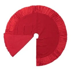 60 In. Dia Oversized Deluxe Red Velvet Ruffled Christmas Tree Skirt -Northlight Shop glitzhome christmas tree skirts 2020100003 c3 1000
