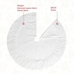72 In. D Oversized Deluxe White Velvet Ruffled Christmas Tree Skirt -Northlight Shop glitzhome christmas tree skirts 2020100006 1f 1000