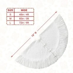 72 In. D Oversized Deluxe White Velvet Ruffled Christmas Tree Skirt -Northlight Shop glitzhome christmas tree skirts 2020100006 44 1000