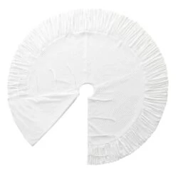 72 In. D Oversized Deluxe White Velvet Ruffled Christmas Tree Skirt -Northlight Shop glitzhome christmas tree skirts 2020100006 76 1000