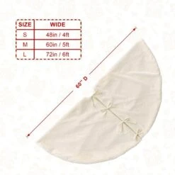 60 In. D Oversized White Reversible Faux Rabbit Fur/Korean Fleece Christmas Tree Skirt -Northlight Shop glitzhome christmas tree skirts 2020100009 fa 1000