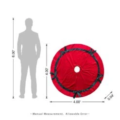 48 In. D Red Velvet Christmas Tree Skirt With Bows -Northlight Shop glitzhome christmas tree skirts 2020100015 c3 1000