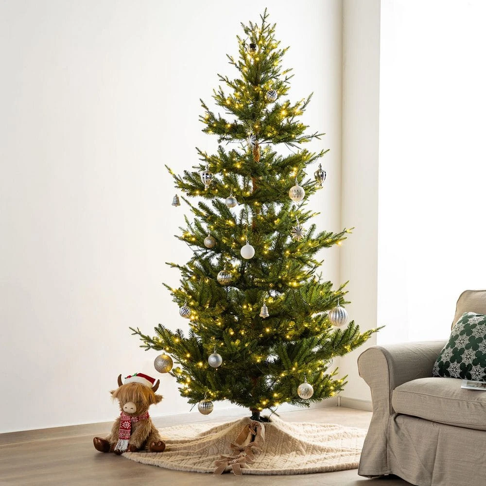 60 In. D Deluxe Reversible Milk Coffee Twisted Faux Marten Fur/Korean Fleece Christmas Tree Skirt 9 60 In. D Deluxe Reversible Milk Coffee Twisted Faux Marten Fur/Korean Fleece Christmas Tree Skirt - Image 9