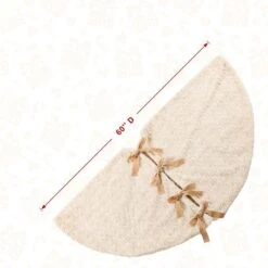 60 In. D Deluxe Reversible Milk Coffee Twisted Faux Marten Fur/Korean Fleece Christmas Tree Skirt 14 60 In. D Deluxe Reversible Milk Coffee Twisted Faux Marten Fur/Korean Fleece Christmas Tree Skirt -Northlight Shop glitzhome christmas tree skirts 2020100017 44 1000