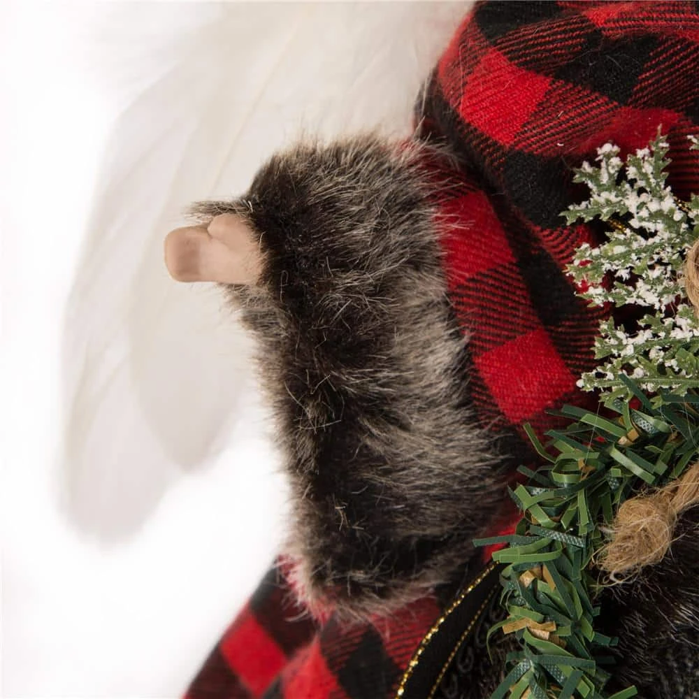 12 In. H Plaid Angel Christmas Tree Topper Decoration 5 12 In. H Plaid Angel Christmas Tree Topper Decoration - Image 5