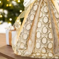 18.5 In. H Faux Fur & PVC Christmas Elegant Angel Tree Topper With Porcelain Face 12 18.5 In. H Faux Fur & PVC Christmas Elegant Angel Tree Topper With Porcelain Face -Northlight Shop glitzhome christmas tree toppers 2010400018 1f 1000