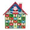 Wooden House Count Down Calendar Decor With Drawer