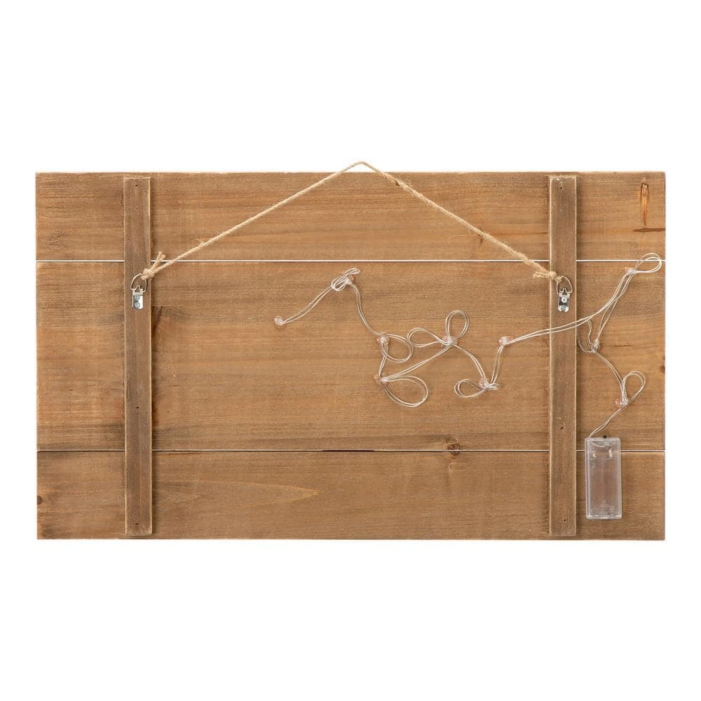 24 In. H Wooden Santa Wall Decor Lighted 6 24 In. H Wooden Santa Wall Decor Lighted - Image 6