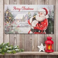 24 In. H Wooden Santa Wall Decor Lighted 9 24 In. H Wooden Santa Wall Decor Lighted -Northlight Shop glitzhome christmas wall decorations 2010000026 4f 1000