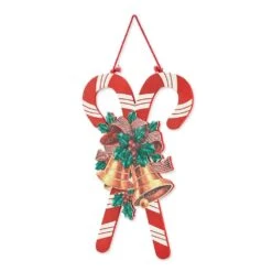 20 In. H Wooden Christmas Candy Cane Wall Decor