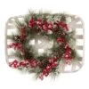 24 In. Artificial Dia Flocked Pinecone And Berry Wreath With Wooden Tobacco Basket 8 24 In. Artificial Dia Flocked Pinecone And Berry Wreath With Wooden Tobacco Basket -Northlight Shop glitzhome christmas wreaths 1115203522 64 1000