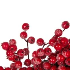 22 In. Artificial Dia Red Berry Wreath With Wooden Window Frame -Northlight Shop glitzhome christmas wreaths 1115203528 4f 1000