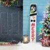 42.00 In. H Wooden Snowman Porch Sign - MERRY -Northlight Shop glitzhome christmas yard decorations 1103203408 64 1000