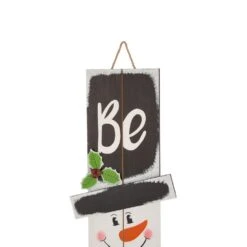 42.00 In. H Wooden Snowman Porch Sign - MERRY -Northlight Shop glitzhome christmas yard decorations 1103203408 c3 1000