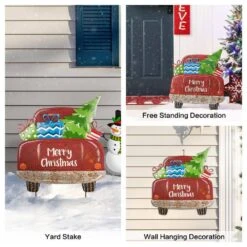 31.89 In. H Rusty Metal Christmas Truck Yard Stake Or Standing Decor Or Wall Decor 12 31.89 In. H Rusty Metal Christmas Truck Yard Stake Or Standing Decor Or Wall Decor -Northlight Shop glitzhome christmas yard decorations 1106202987 1f 1000