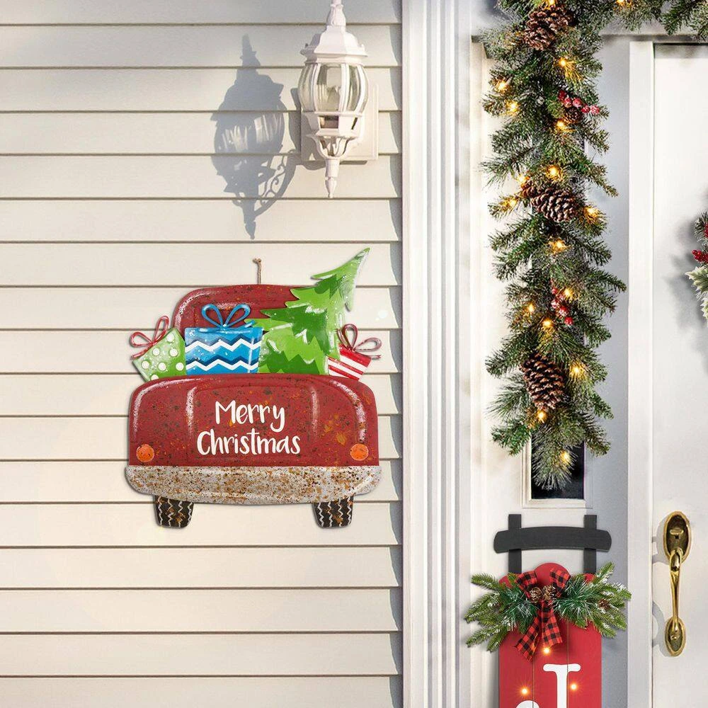 31.89 In. H Rusty Metal Christmas Truck Yard Stake Or Standing Decor Or Wall Decor 2 31.89 In. H Rusty Metal Christmas Truck Yard Stake Or Standing Decor Or Wall Decor - Image 2