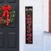 42 In. H Wooden Black Christmas Porch Sign Lighted -Northlight Shop glitzhome christmas yard decorations 2010100020 64 1000