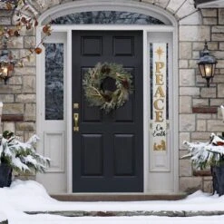 60 In. H Wooden Nativity Peace Porch Sign Christmas Yard Decor (KD) -Northlight Shop glitzhome christmas yard decorations 2010100042 4f 1000