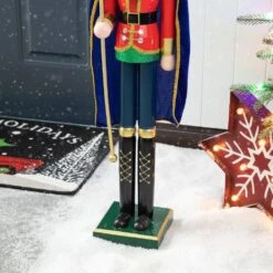 36 In. H Wooden Christmas King Nutcracker -Northlight Shop glitzhome christmas yard decorations 2010100048 44 1000