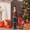 36 In. H Wooden Christmas King Nutcracker -Northlight Shop glitzhome christmas yard decorations 2010100048 64 1000