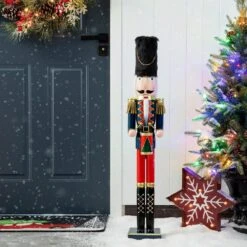 36 In. H Wooden Christmas Drummer Nutcracker