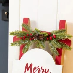 42 In. H Wooden Christmas Snowman Sleigh Porch Sign -Northlight Shop glitzhome christmas yard decorations 2010100081 fa 1000