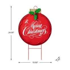24 In. H Metal Ornament Yard Stake Christmas Yard Decor -Northlight Shop glitzhome christmas yard decorations 2010200064 c3 1000