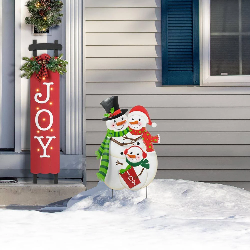30 In. H Christmas Metal Snowman Family Yard Stake Or Standing Décor Or Hanging Decor 6 30 In. H Christmas Metal Snowman Family Yard Stake Or Standing Décor Or Hanging Decor - Image 6