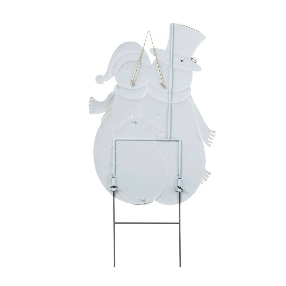 30 In. H Christmas Metal Snowman Family Yard Stake Or Standing Décor Or Hanging Decor 2 30 In. H Christmas Metal Snowman Family Yard Stake Or Standing Décor Or Hanging Decor - Image 2