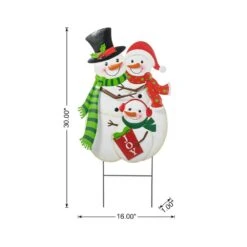 30 In. H Christmas Metal Snowman Family Yard Stake Or Standing Décor Or Hanging Decor 9 30 In. H Christmas Metal Snowman Family Yard Stake Or Standing Décor Or Hanging Decor -Northlight Shop glitzhome christmas yard decorations 2010200078 c3 1000